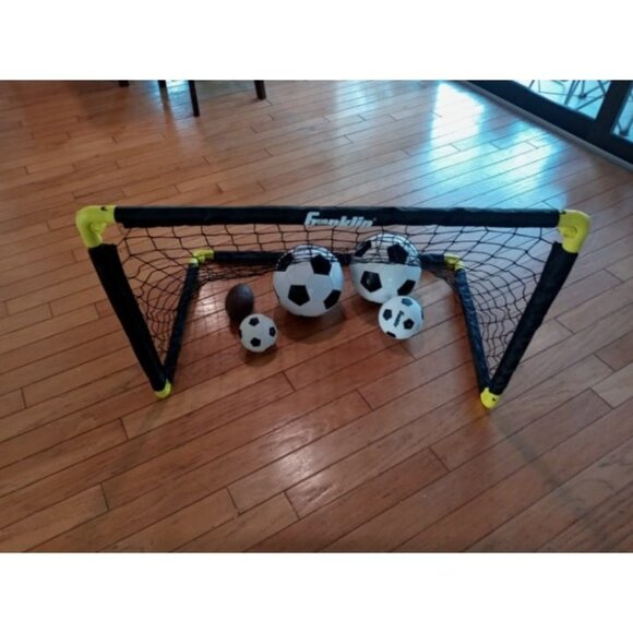 Franklin Sports Kids Mini Soccer Goal Set -  Indoor Mini Net and Ball, 36" x 24" - Picture 1 of 3